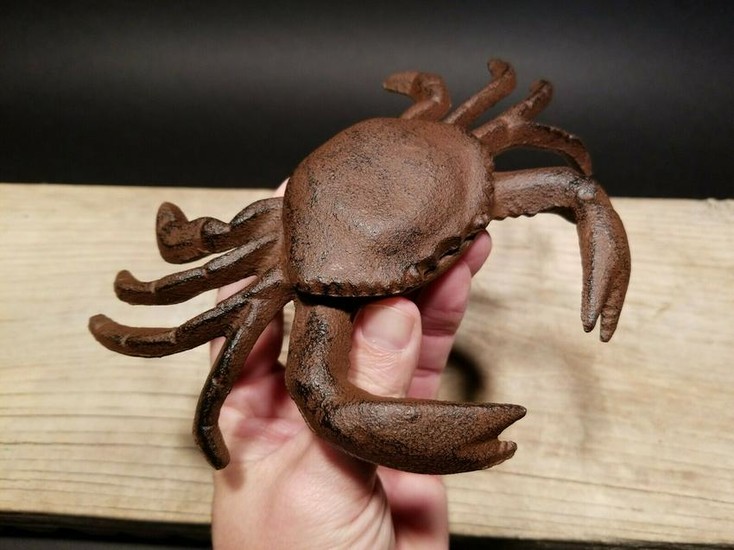 Cast Iron Crab Paperweight Figure