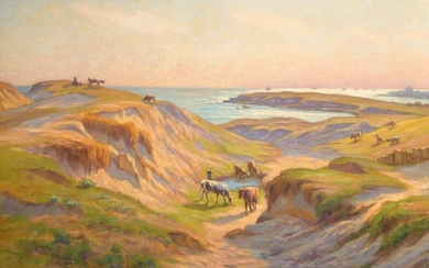 Charles WISLIN (1852-1932) Vaches sur les...