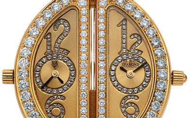 Chatila, "The Royal Diamond Double" 18k Yellow Gold Watch...