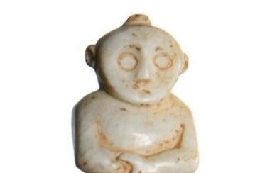 Chinese Jade Kneeling Figure, Spring and Autumn