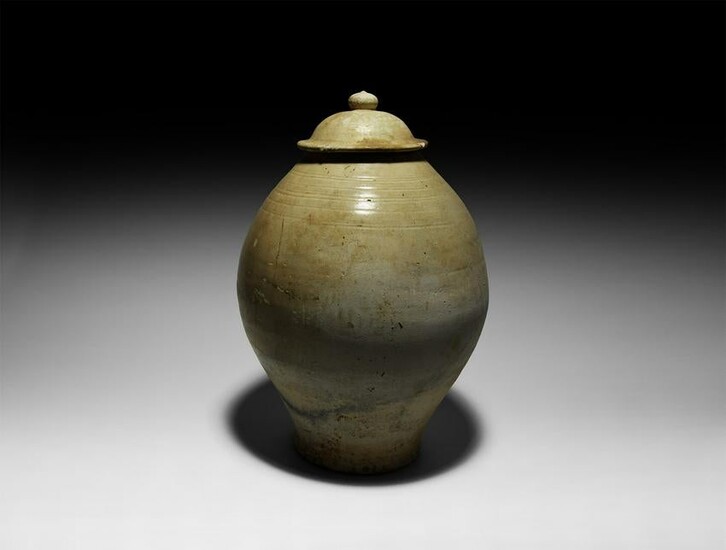 Chinese Tang Semi-Glazed White Jar