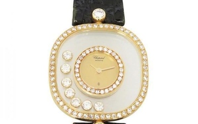 Chopard Happy Diamond Bezel Diamond 20/4167 Gold Dial Ladies Watch