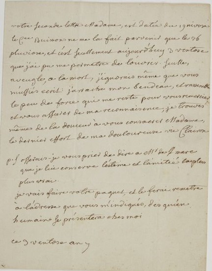 Claire-Josèphe-Hyppolite Léris de Latude, dite Mademoiselle CLAIRON (1723-1803)...