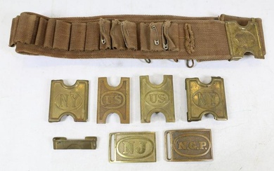 Collection of Mills Belt and Mills Belt Buckles