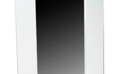 Contemporary Hand Painted White Wall Mirror