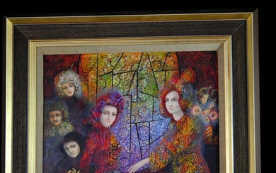 Contemporary figural painting signed "Stavans"