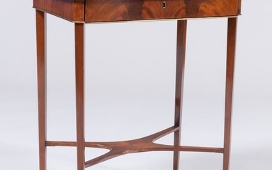 Continental Neoclassical Style Brass-Mounted and Inlaid Mahogany Side Table