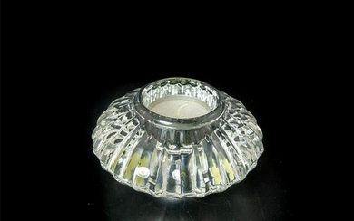Crystal, Circular Candle Holder, Unmarked