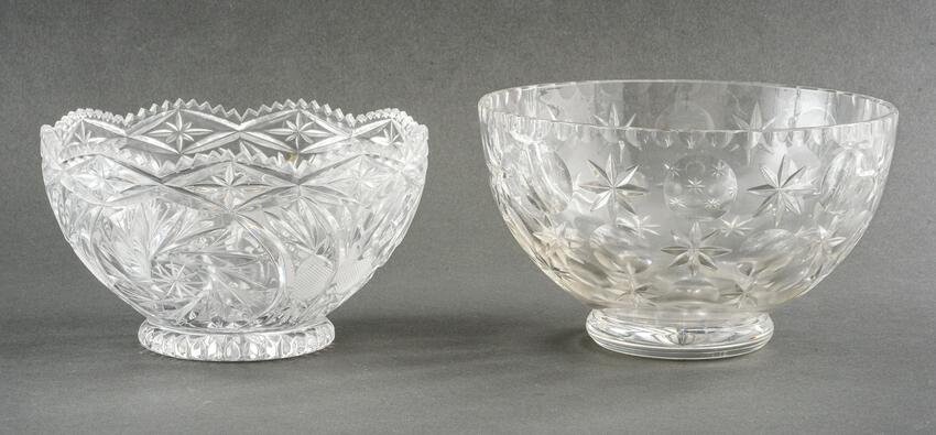Cut Crystal Ornamental Bowls, 2