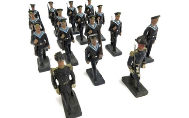 DURSO, 16 pieces, "French Navy", including 2 officers...