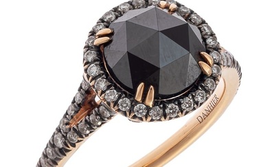 Diamond, Black Diamond, 18k Yellow Gold Ring, Christophe Danhier