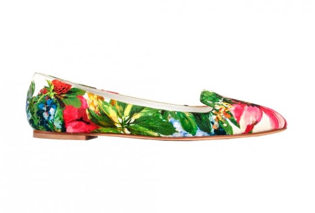 Dolce&Gabbana Shoe Ballet Flat Exotic Flower Print on