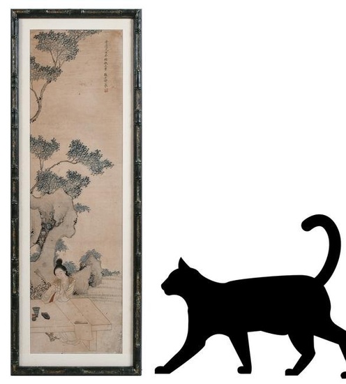 EARLY AND IMPORTANT ASIAN SCROLL PAINTING