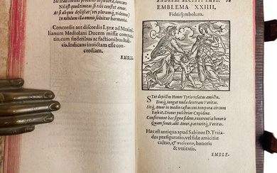 EMBLEM BOOKS -- ALCIATUS (Alciato), A. Emblemata. Adiecta sunt insuper...