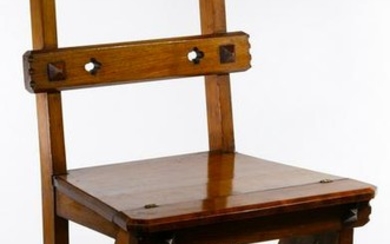 English Oak Folding Library Chair