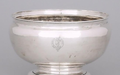 English Silver Large Footed Bowl, Naylor Bros., London