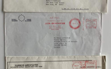 Estonia envelopes - letter envelopes for Mrs. Marju Lauristin 1990-1991 (4)