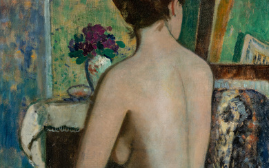Femme nue à sa toilette,François Gall