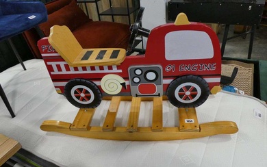 Fire engine shaped rocking toyCondition Report There is no condition...