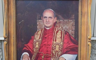Framed Print Picture of Pope Paul VI + church co.