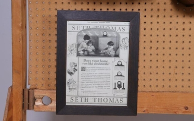 Framed SEP Seth Thomas Advertisement, May 15, 1922