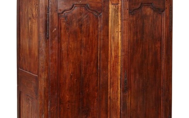 French Provincial Carved Cherry Armoire, 19th c., H.- 77 in., W.- 56 in., D.- 24 in.