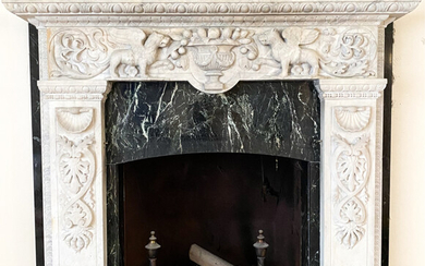 GILDED AGE RENAISSANCE STYLE MARBLE MANTEL