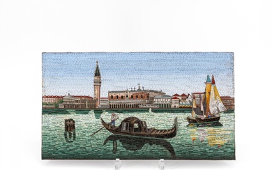 GLASS MICRO MOSAIC WITH A VIEW OF THE GRAND CANAL...