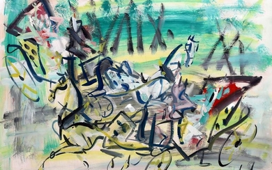 Gen Paul 1895-1975 (French) Carriages gouache on paper