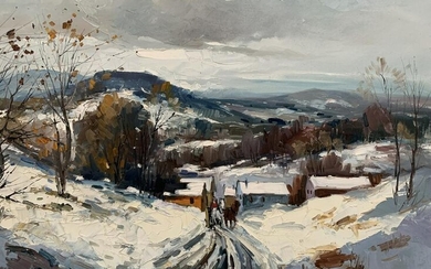 Geza Gordon Marich, Oil On Canvas, Sleigh Ride