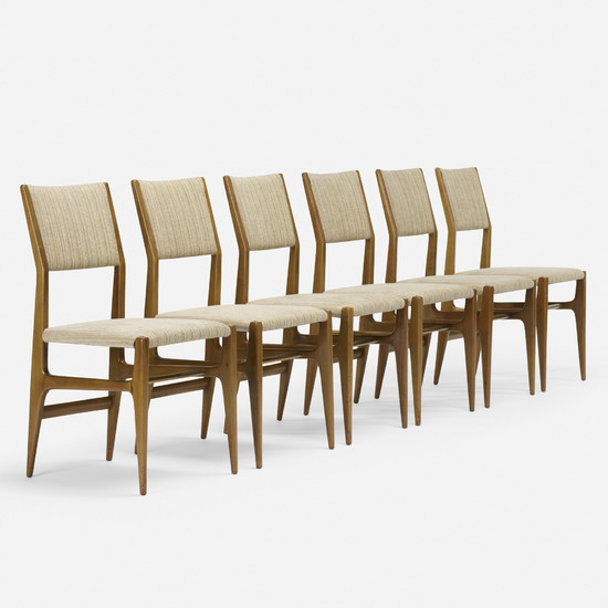 Gio Ponti, dining chairs model 116, set of six
