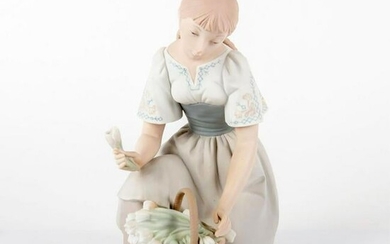 Girl with Tulips 1014720 - Lladro Porcelain Figurine