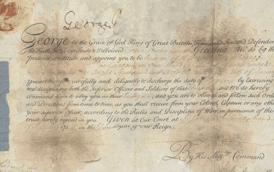 Great Britain King George I 1714/15 (22 Feb.) Document signed "George R" on vellum appointing J...