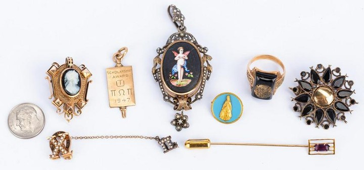 Group Victorian and Vintage Jewelry, 8 items