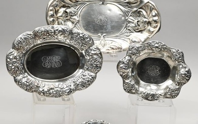 Group of Art Nouveau Sterling Silver Tablewares