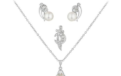 Group of Pearl and Diamond Jewelry