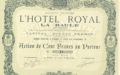 HOTEL ROYAL LA BAULE, S.A. DE L'