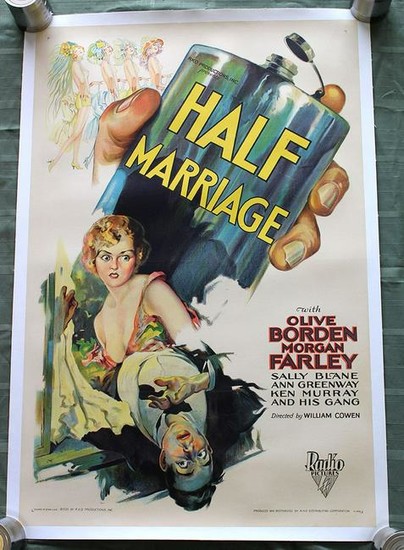 Half Marriage (USA, 1929) US One Sheet Movie Poster