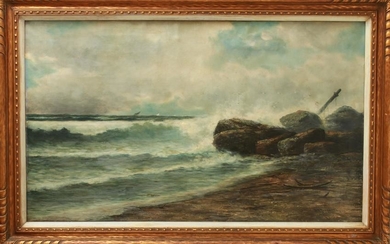 Henry A. Duessel Seascape Oil on Canvas