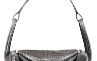 Hermès 30cm Matte Graphite Niloticus Crocodile Lindy Bag with...