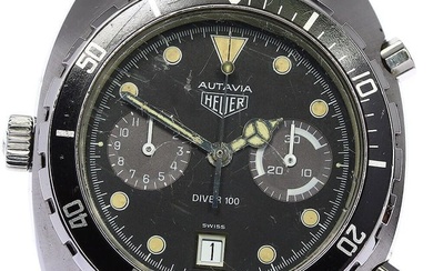 Heuer Autavia Date Small Second 11063 Automatic Mens Watch Pre-Owned