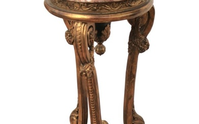 Impressive French style round marble top pedestal stand