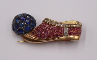 JEWELRY. Mughal Style Sapphire, Diamond and Ruby