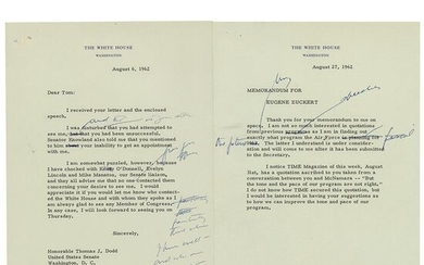 John F. Kennedy (2) Hand-Annotated Presidential Papers