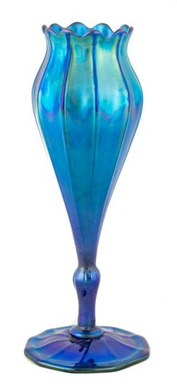 L.C. Tiffany Blue Favrile Vase