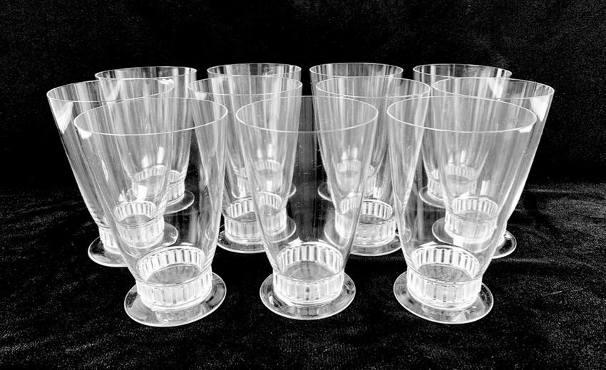 Lalique "Bourgueil" 11 Water Glasses