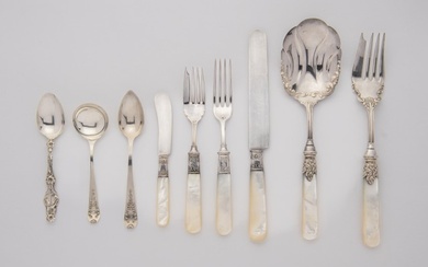 Landers Frary and Clark Sterling Silver and Mother of Pearl Partial Flatware