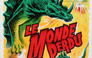 Large French poster, 'Le Monde Perdu', 1960
