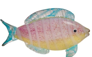 Large MURANO Art Glass Tropical Fish with Beautiful Colors