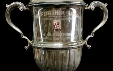 Large Vintage Curling Trophy, Fortier Trophy